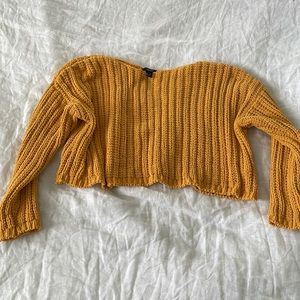 Mustard Yellow Cropped Sweater